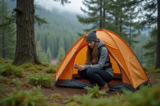 Tente et hamac en pleine nature pour rando-bivouac