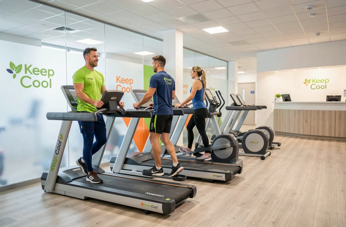 Salle de cardio Keep Cool Dijon Valmy avec adhérents sur tapis de course et appareils elliptiques