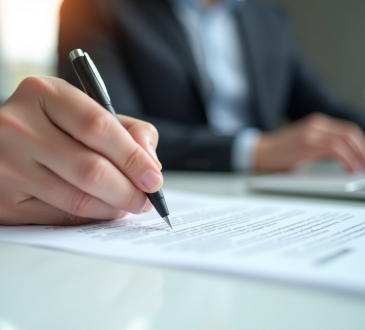 Mains signant une lettre de résiliation de gym